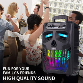 E I F E R speaker beside a water bottle showing compact scale