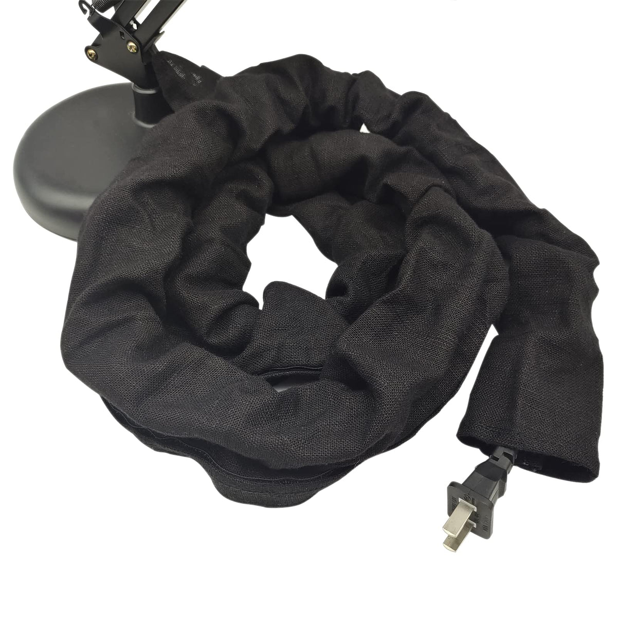 EIFHYT burlap cord management wrap blends with natural interiors.