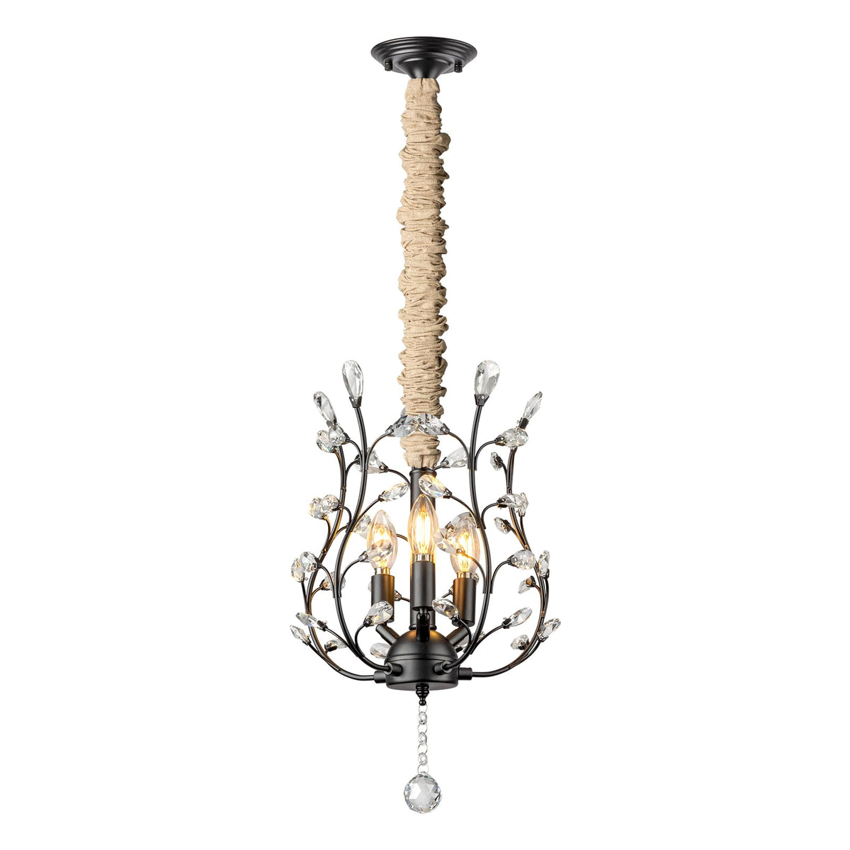 EIFHYT chandelier chain cover hides cords behind lighting fixtures.