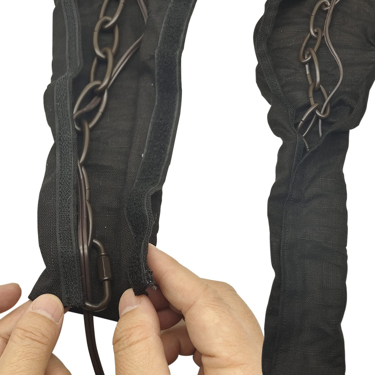 EIFHYT natural burlap decor cover protects cords and enhances style.