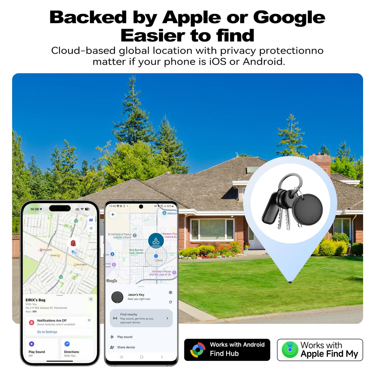 eirix IP67 waterproof black tag for outdoor use