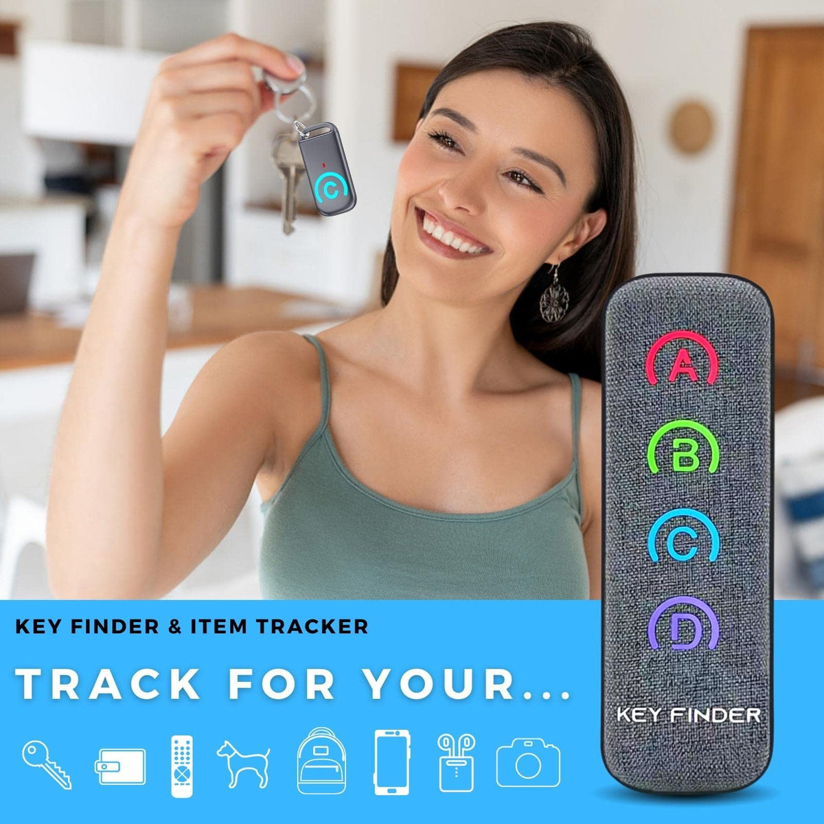 eirix key finder closeup of texture and finish highlighting durable casing and tactile grip