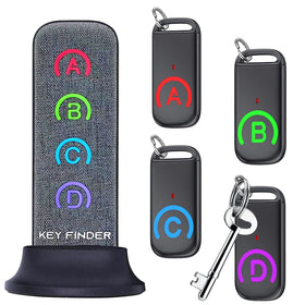 eirix key finder front view showing compact grey design and identifiable button for quick location