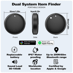eirix loud buzzer and LED flash help find items quickly