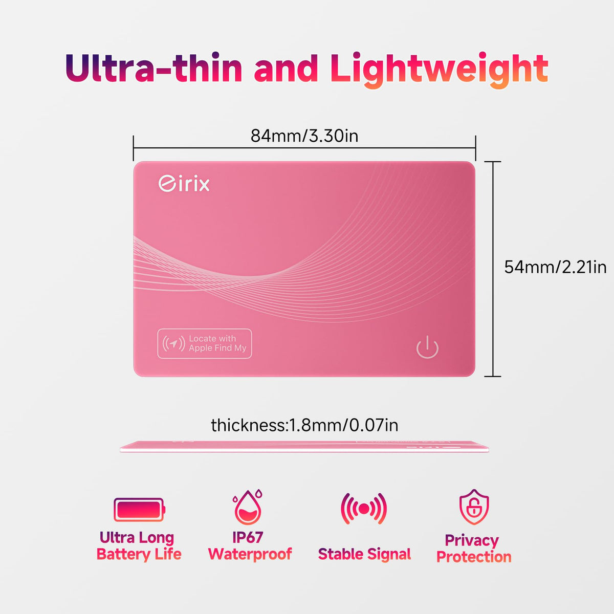 eirix pink wallet tracker adds style and easy identification