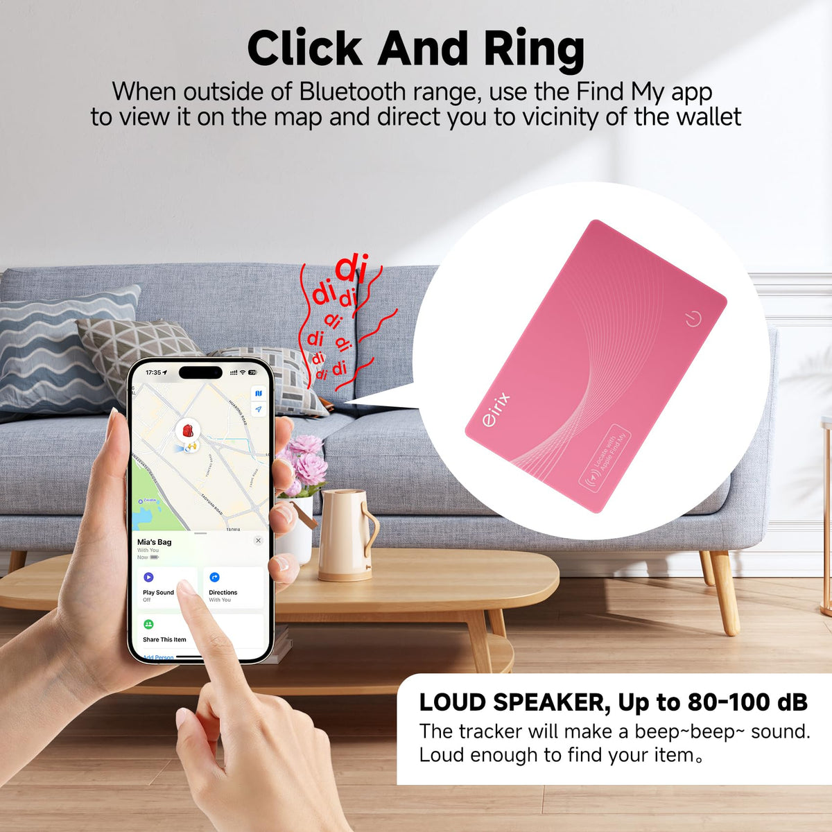 eirix tracker recharges via wireless charger for months of use