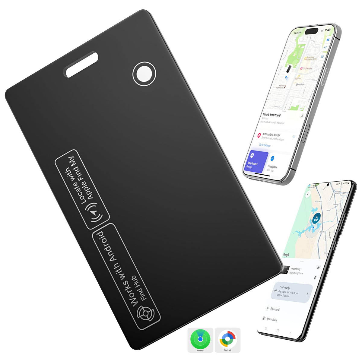 Eirix wallet tracker card offers Find My compatibility for universal item location.