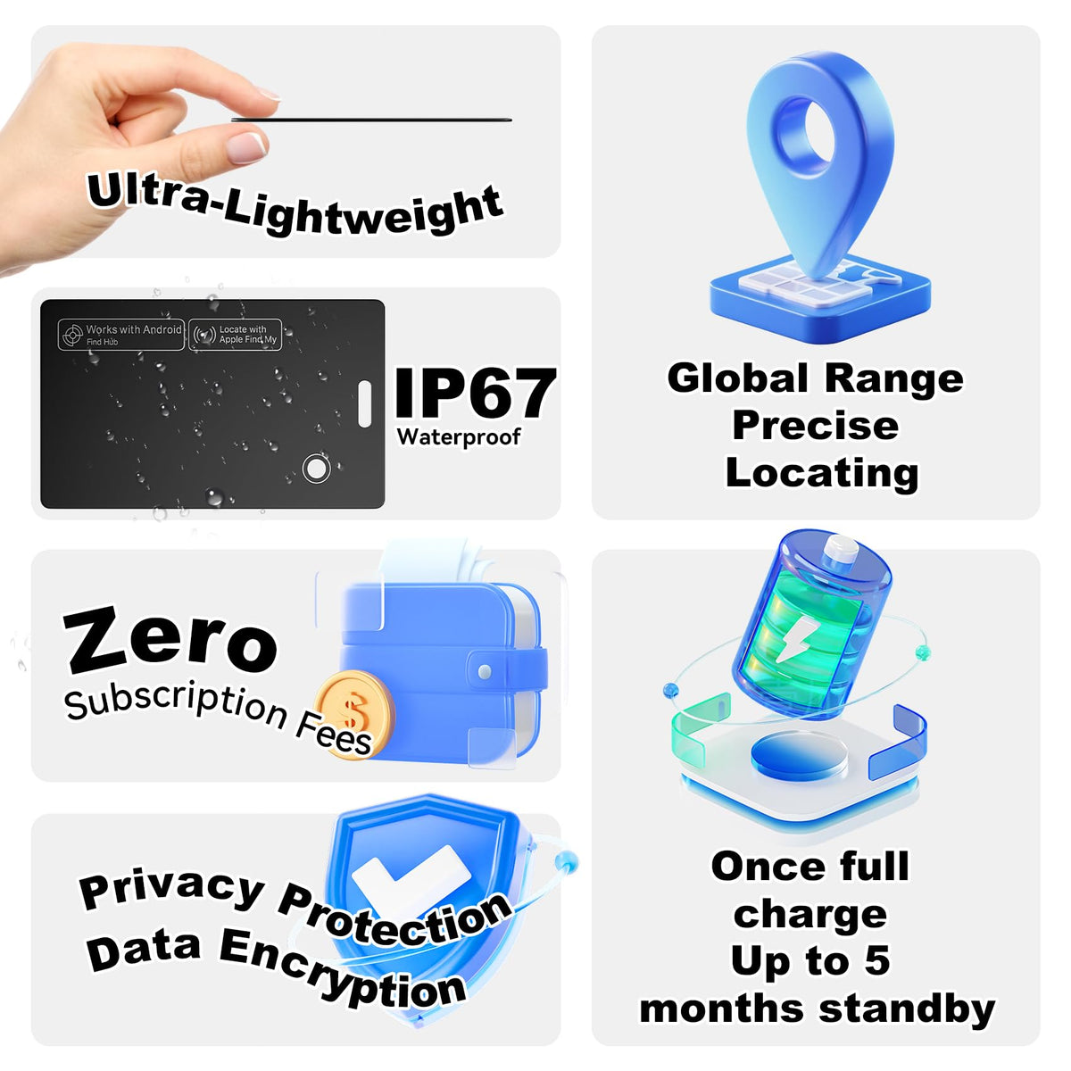 Precise finding with a loud sound helps locate items quickly in cluttered spaces.