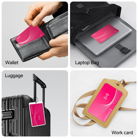 eirix wallet tracker on a luggage tag for secure travel
