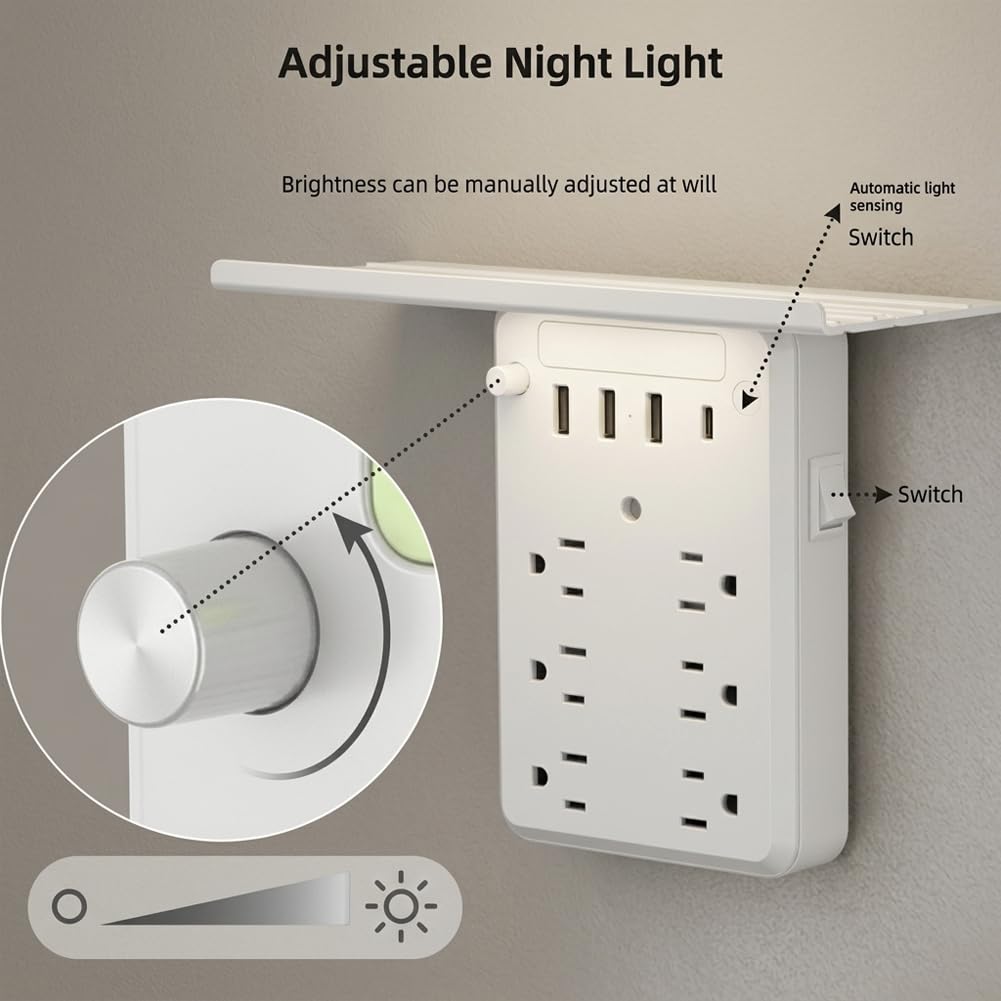 Eiusrr outlet shelf extender vertical design saves wall space in compact rooms.
