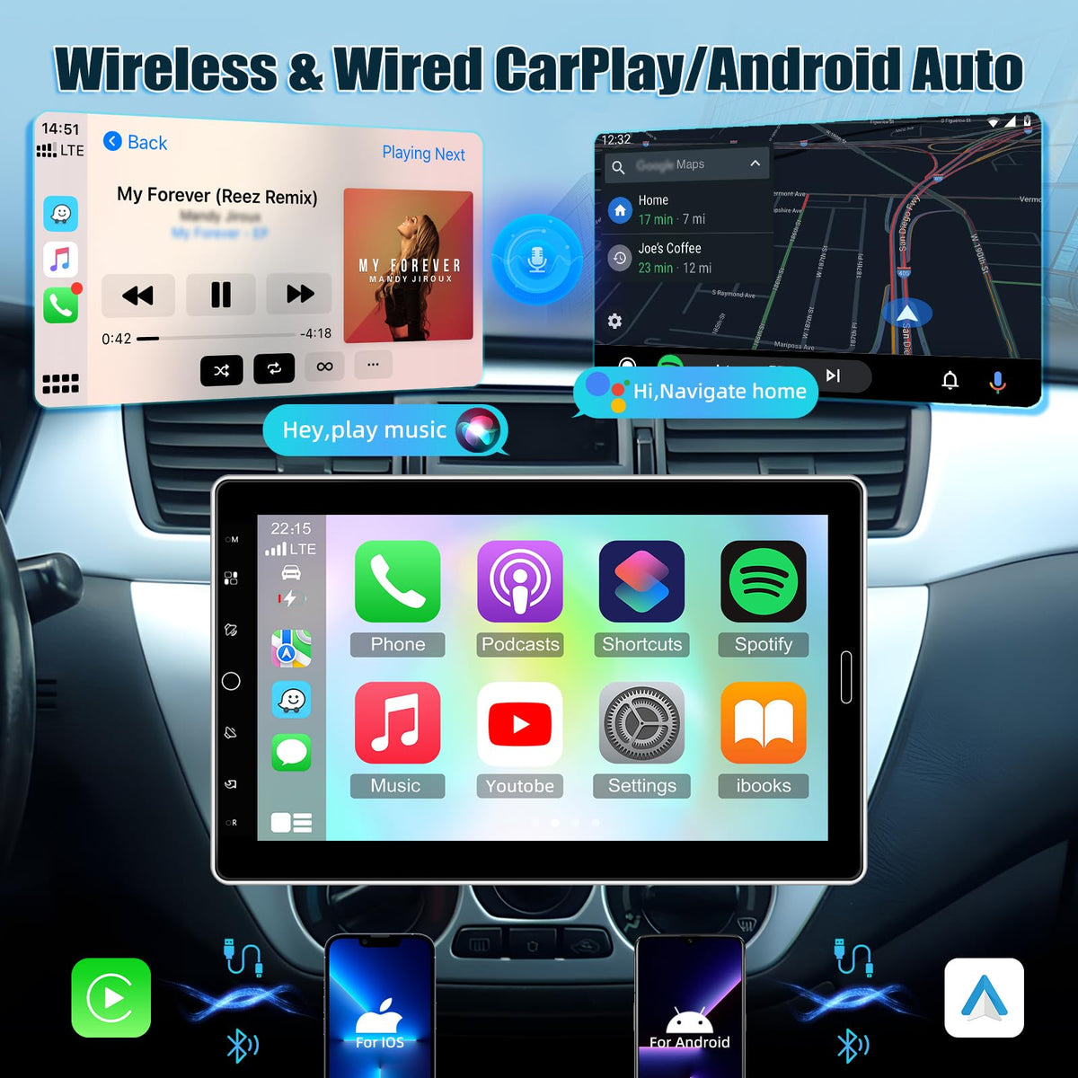 EKAT 10.1-inch IPS touchscreen provides clear visuals and smooth interaction.