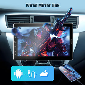 EKAT 10.1-inch car stereo ships with a built-in microphone for clearer calls.