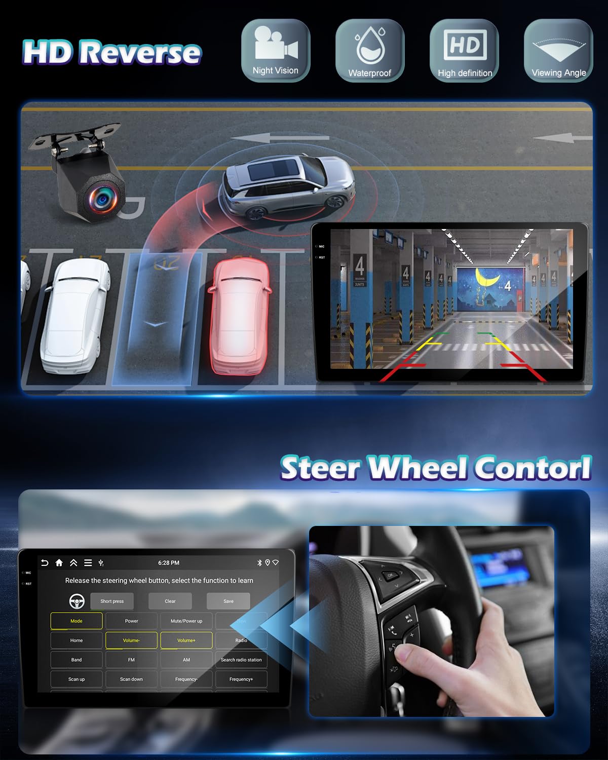 EKAT AHD rear view camera for clearer parking and reversing views