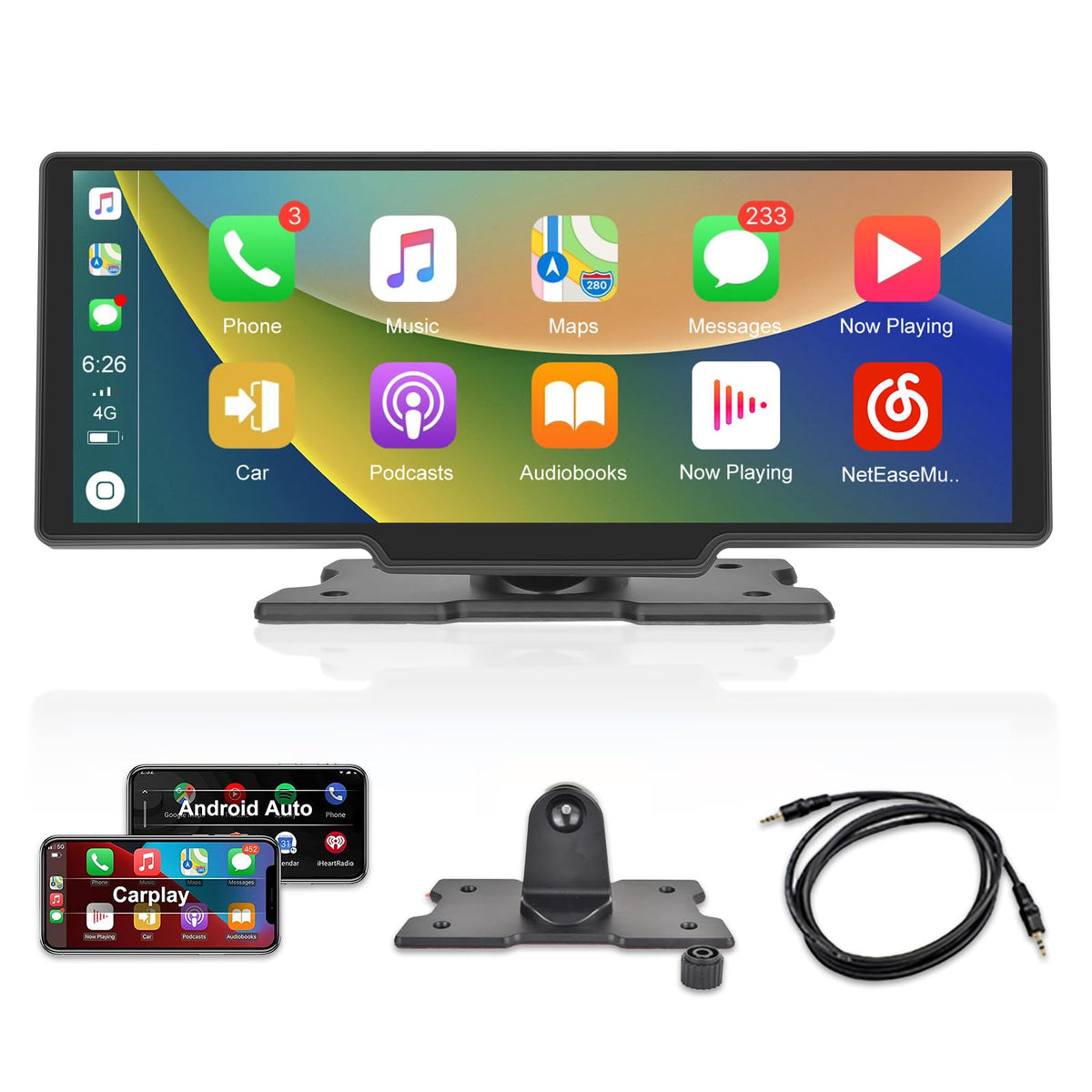 EKAT carplay screen 10.3-inch display for hands-free driving and navigation.