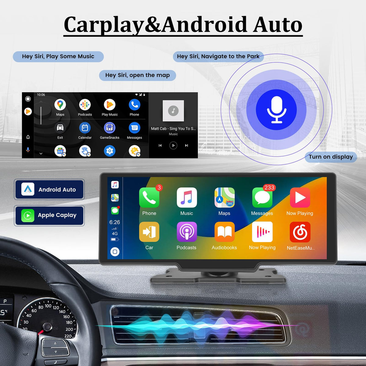 EKAT 1024x600 HD display delivers crisp maps and app visuals.