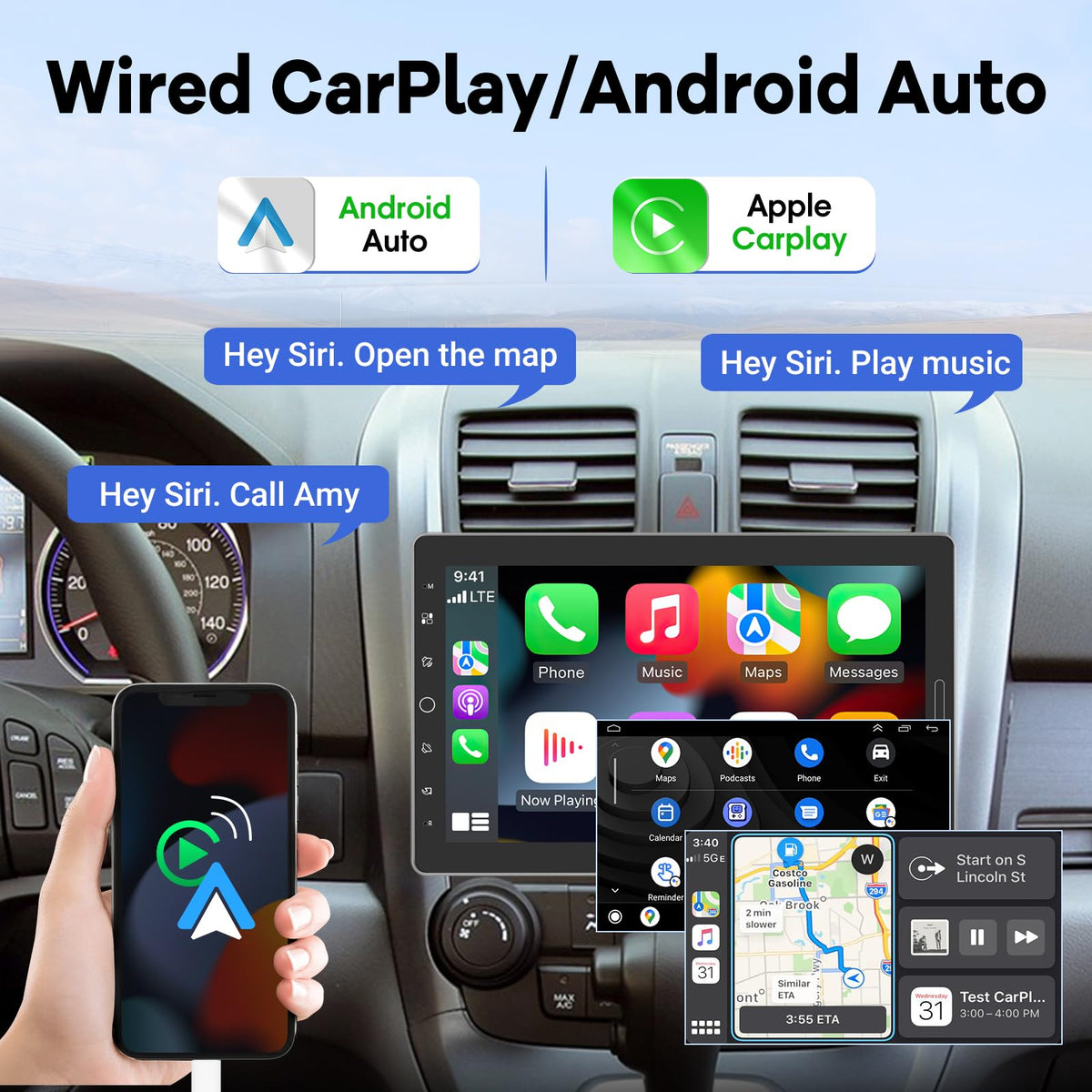 EKAT IPS 10-inch rotatable screen for easy touchscreen control