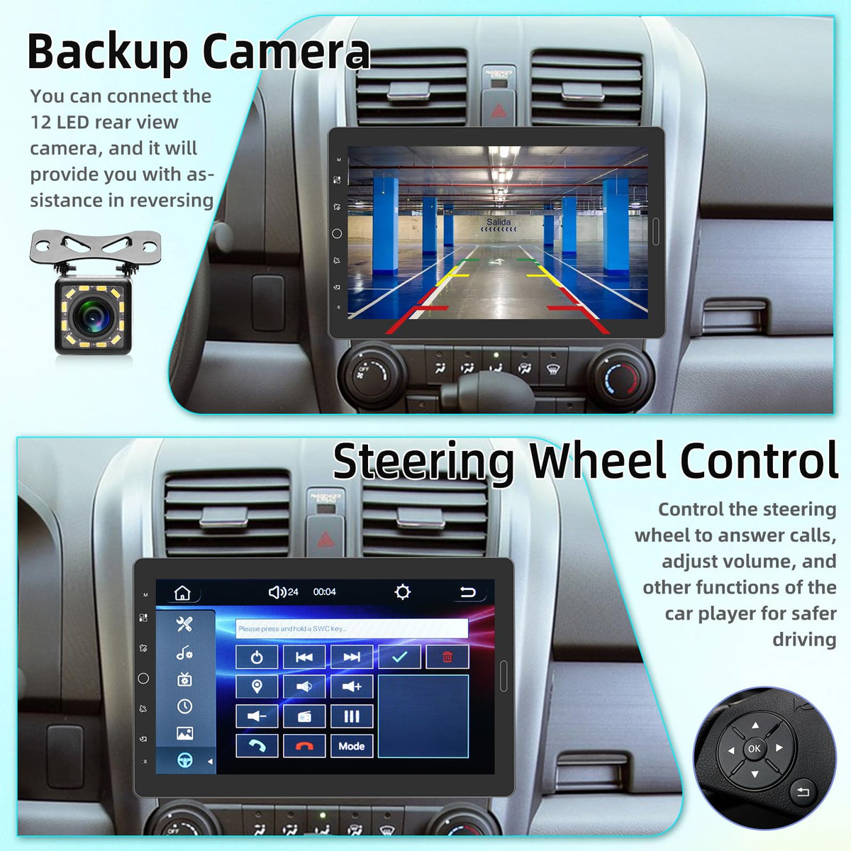 EKAT ips-touchscreen 10-inch rotatable screen enables easy viewing and operation.