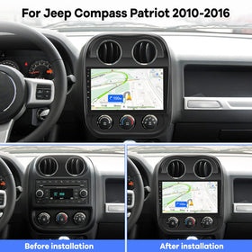 EKAT Jeep Compass Patriot radio carplay-android-auto interface for hands-free use