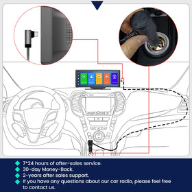 EKAT portable car stereo kit provides in-car navigation and media options.