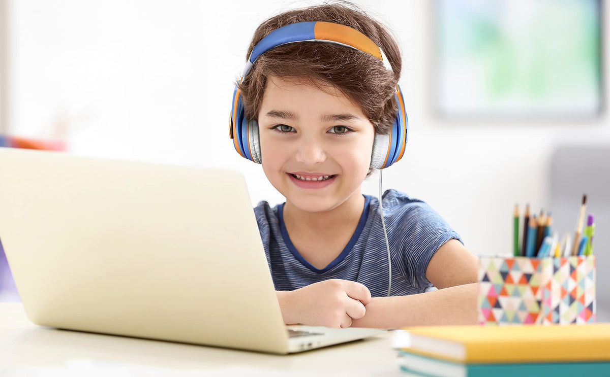 eKids Blippi earcup close-up with soft cushions for long wear