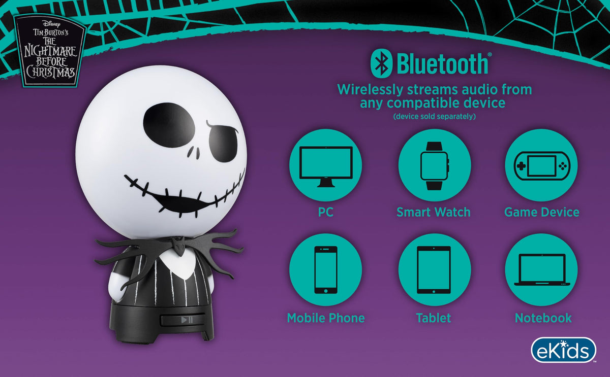 eKids Bluetooth 100 feet range speaker for flexible listening.