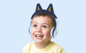 eKids Bluey ear cushion close-up, soft padding for comfortable listening