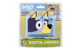 ekids Bluey kids camera powered by three AA batteries for on-the-go use.