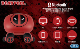 eKids Deadpool ear cushions in three sizes for a secure seal.