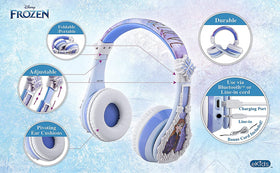 eKids Disney Frozen headphones soft ear cushion close-up for comfortable long wear