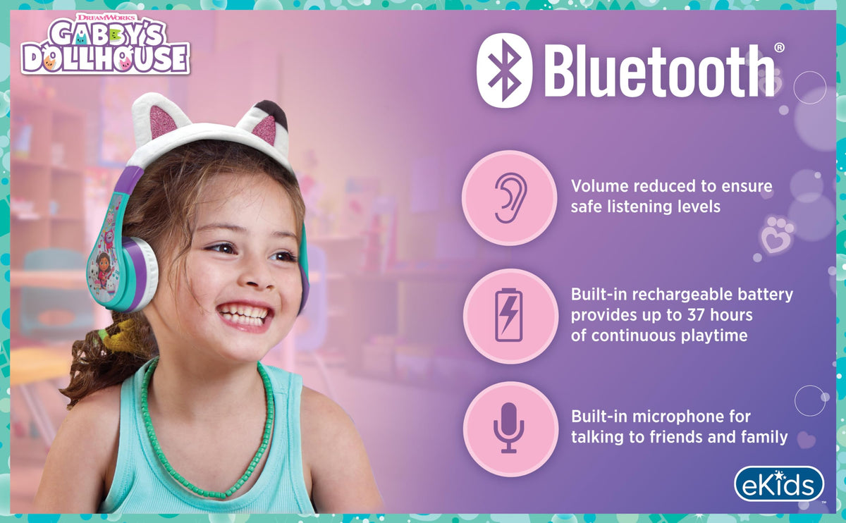 eKids Gabby’s Dollhouse adjustable headband detail shows custom fit benefit