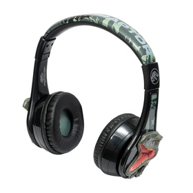 eKids Jurassic World connected with 3.5mm cable for immediate wired listening