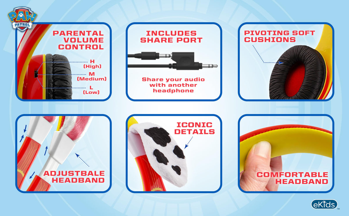eKids Marshall ear cushion close-up highlighting soft comfort and noise seal