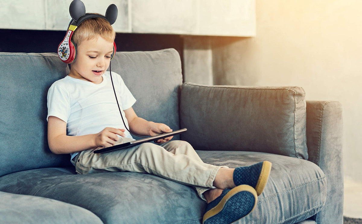 eKids side profile with Mickey ears visible, playful style for kids