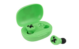 ekids Minecraft Bluetooth earbuds with microphone for wireless kid-friendly listening on the go