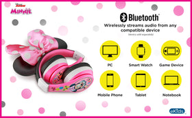 eKids Minnie Mouse worn by a child enjoying media with comfortable fit