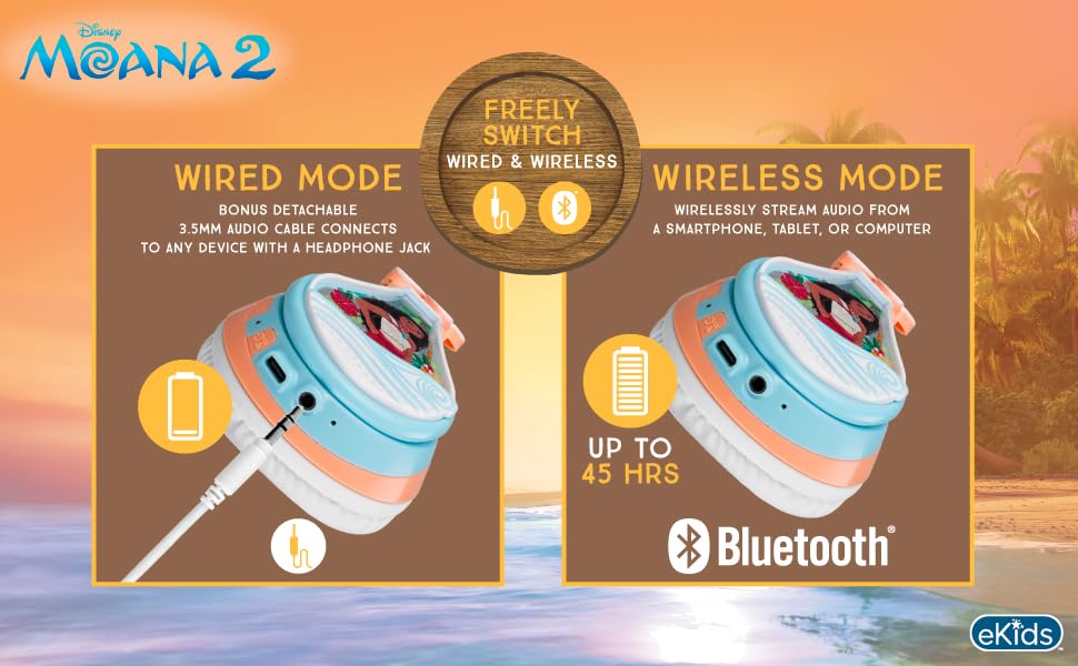 eKids Moana built-in microphone detail for clear voice calls and chats