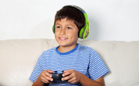 Adjustable headband on eKids Ninja Turtles headphones for growing kids