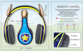 eKids Paw Patrol Chase adjustable headband scale showing size flexibility