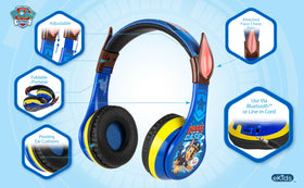 eKids PAW Patrol Chase earcup detail with soft cushion for comfortable listening