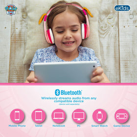 eKids folded compact headphones showing travel-ready portability and easy storage