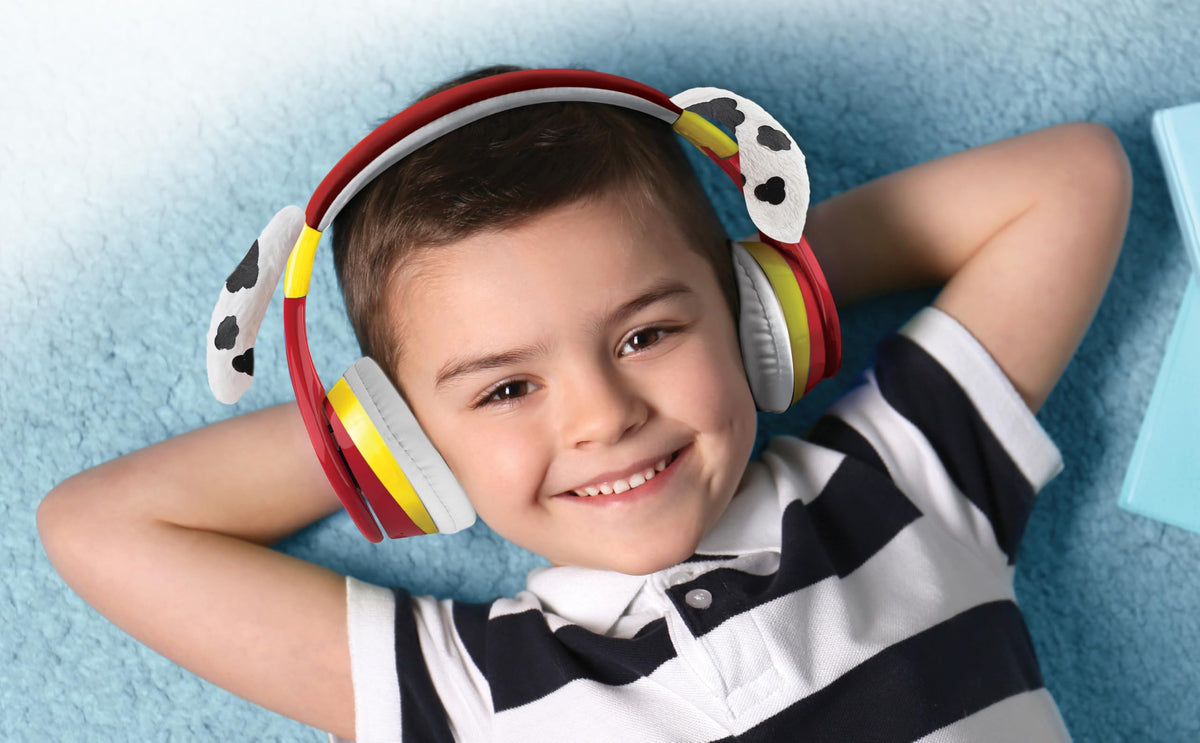 eKids Paw Patrol Marshall ear cushion close-up showing soft padding for comfort
