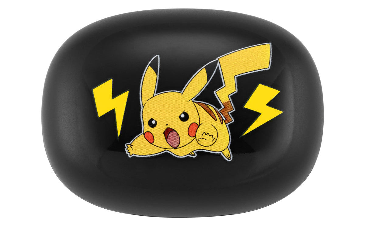 ekids Pokemon charging case features Pikachu graphics for kid-friendly appeal.