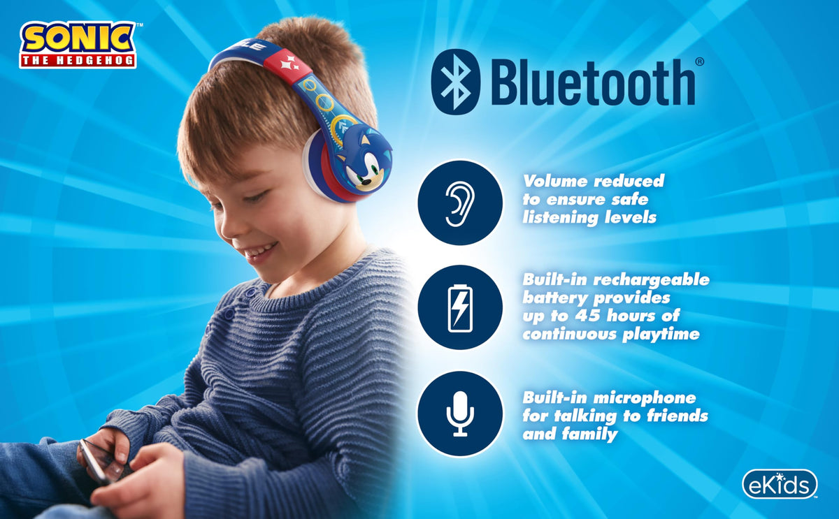 eKids Sonic close-up of earcup cushion for soft-wear comfort