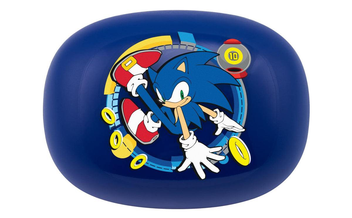 ekids Sonic hedgehog earbuds pair with iPhone and Android devices smoothly.