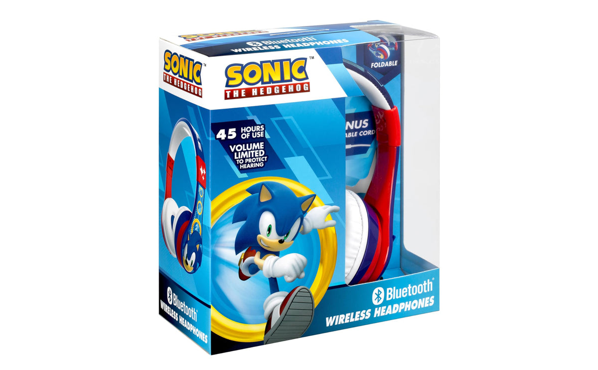 eKids Sonic packaging back label displaying specs and safety