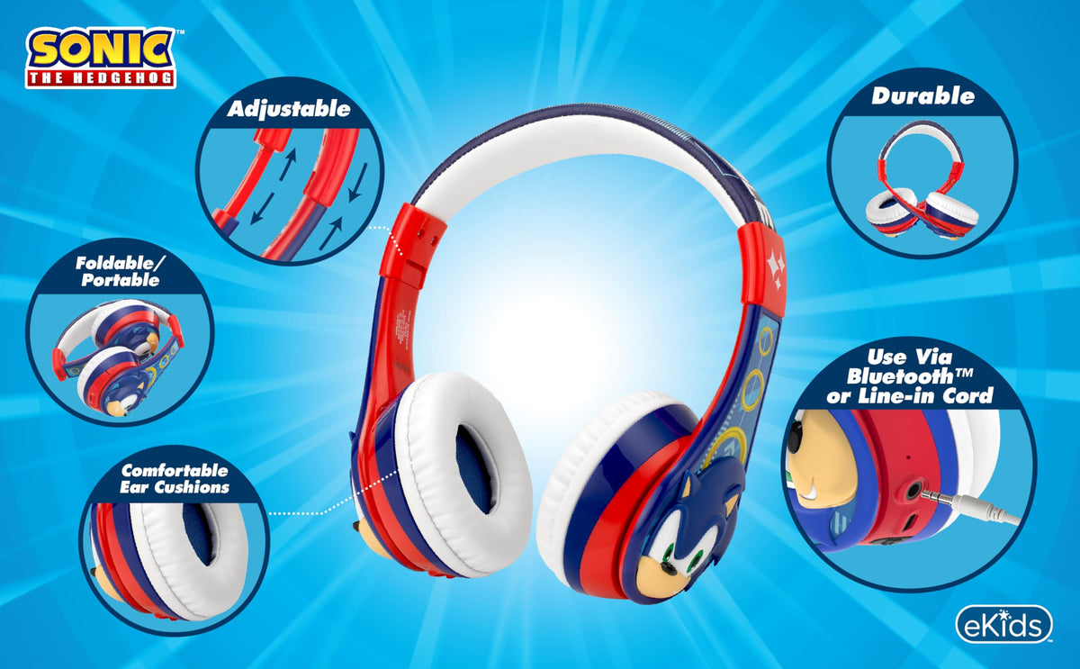 eKids Sonic side profile highlighting adjustable headband comfort