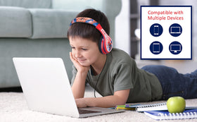 eKids Spiderman ear cushion close-up showing soft padding for long-wear comfort