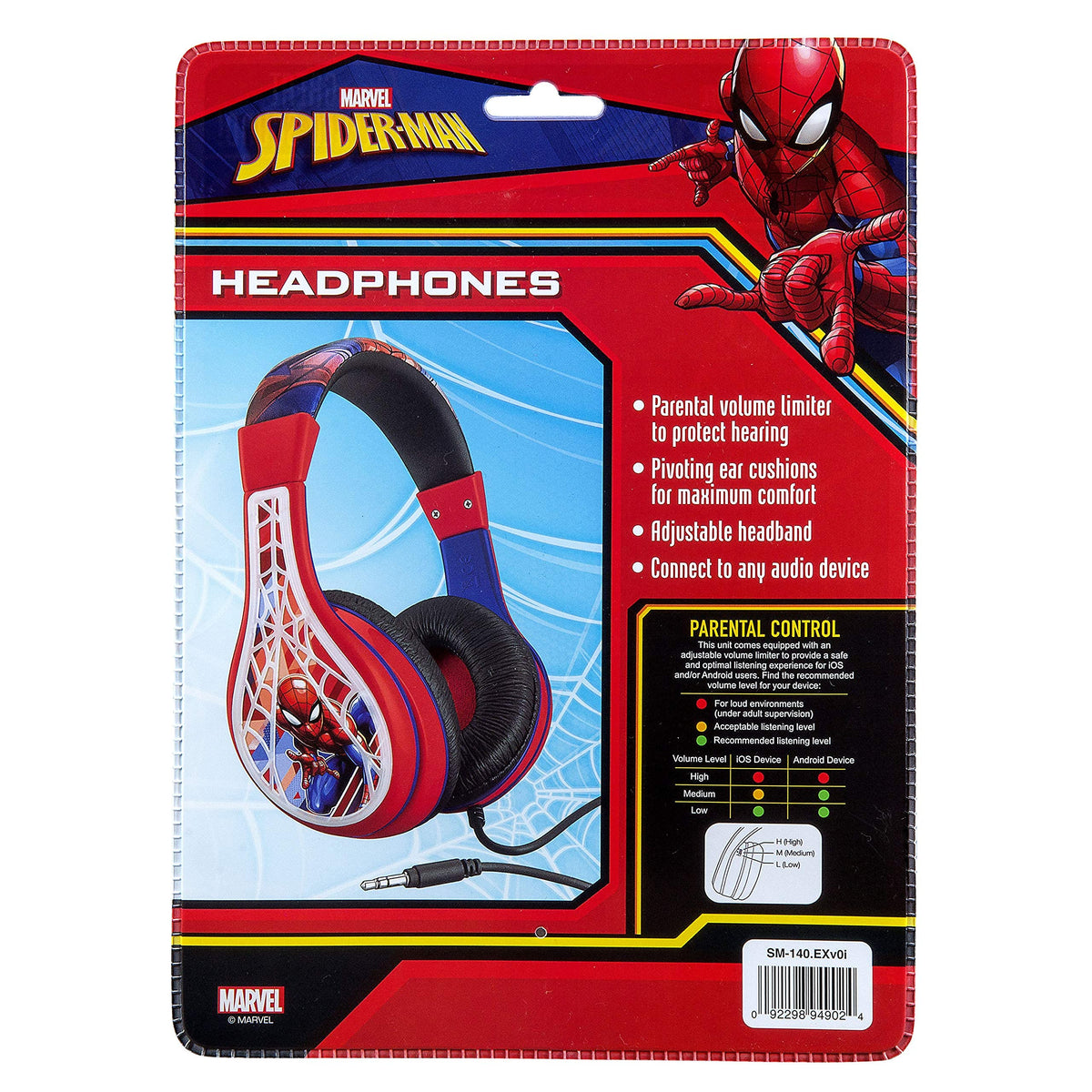 eKids Spiderman next to school backpack showing travel-ready size and durability