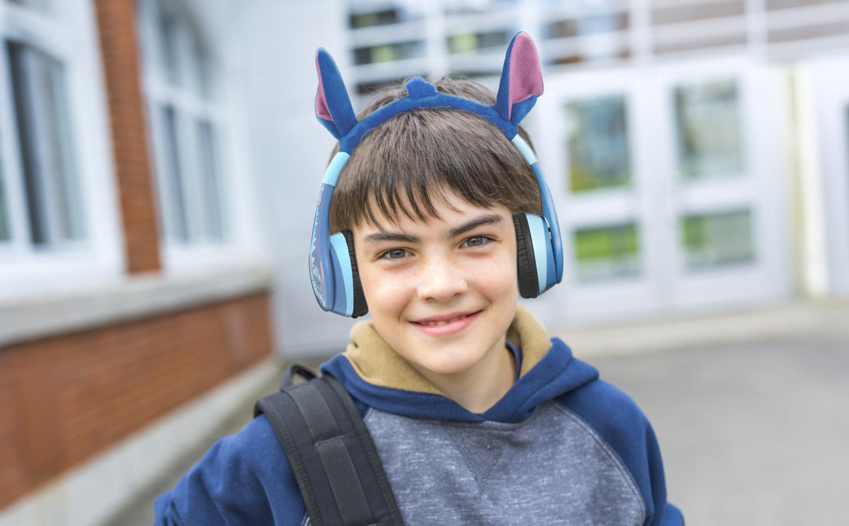eKids Stitch adjustable headband demonstration for secure fit
