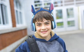 eKids Stitch adjustable headband demonstration for secure fit